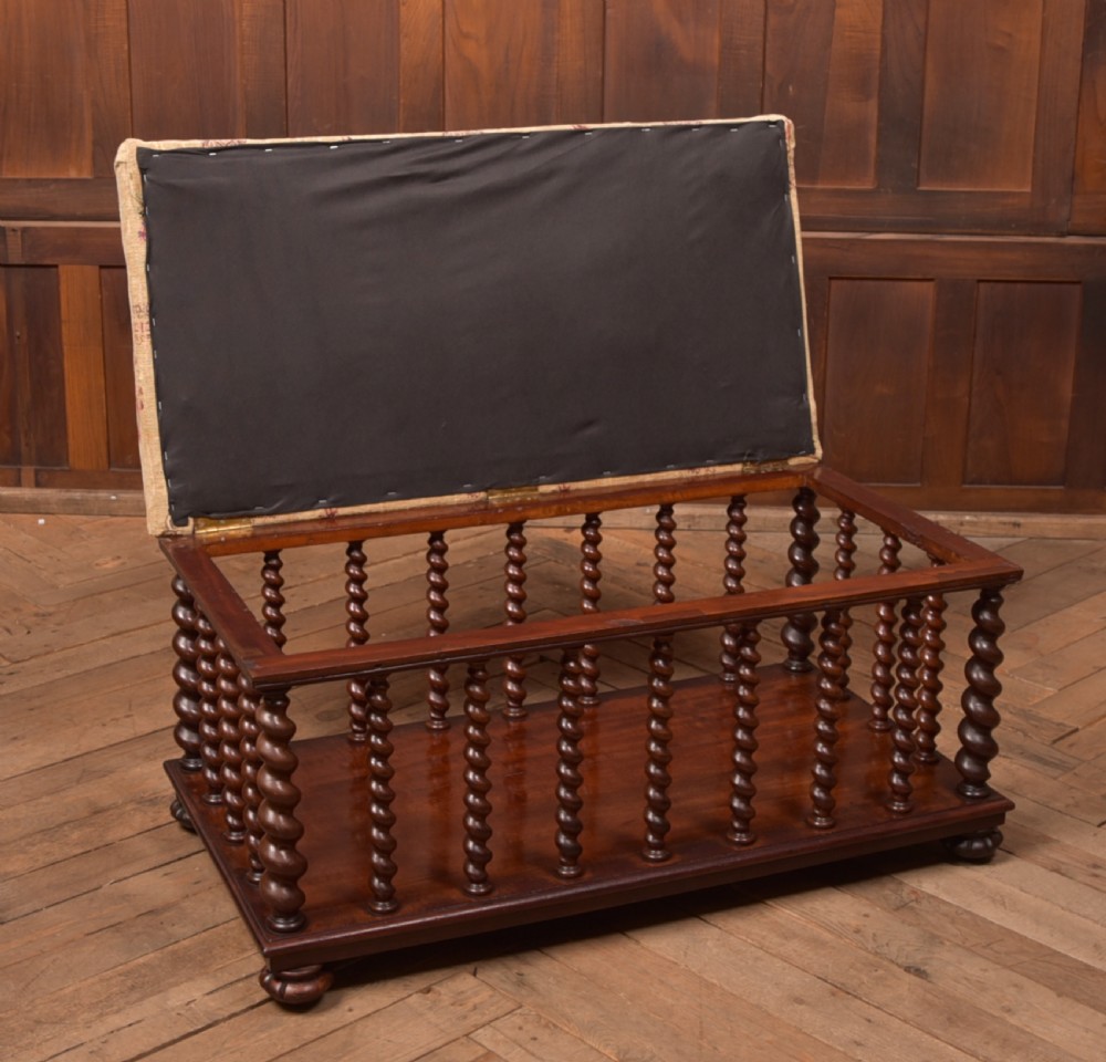 Victorian Mahogany Country House Stool View XI