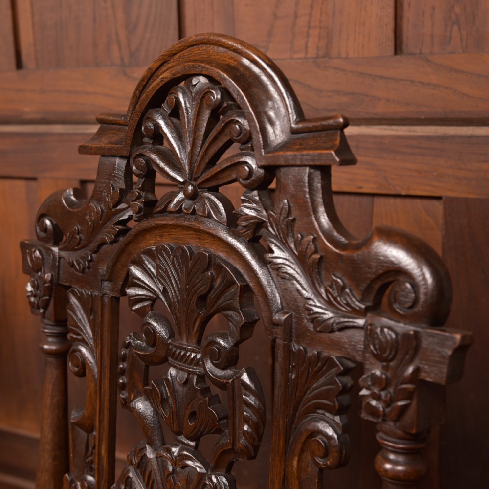 Pair of Victorian Oak Arm Chairs View II