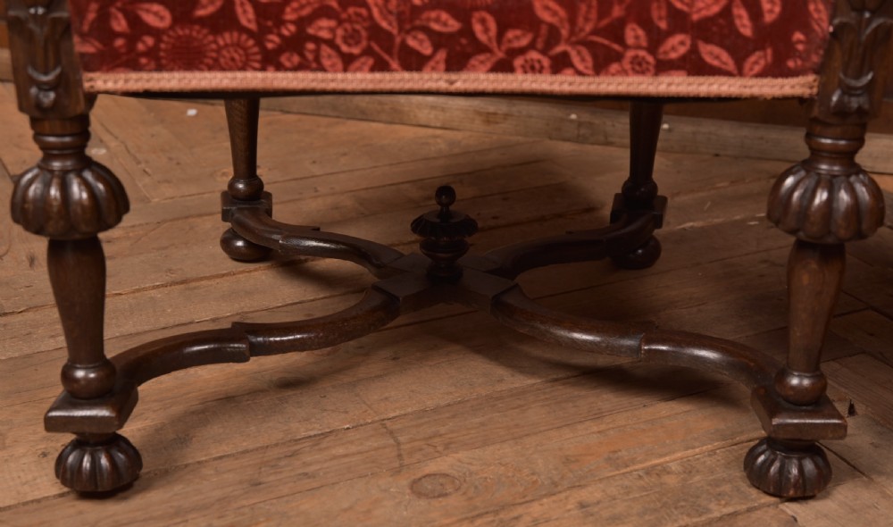Pair of Victorian Oak Arm Chairs View VII