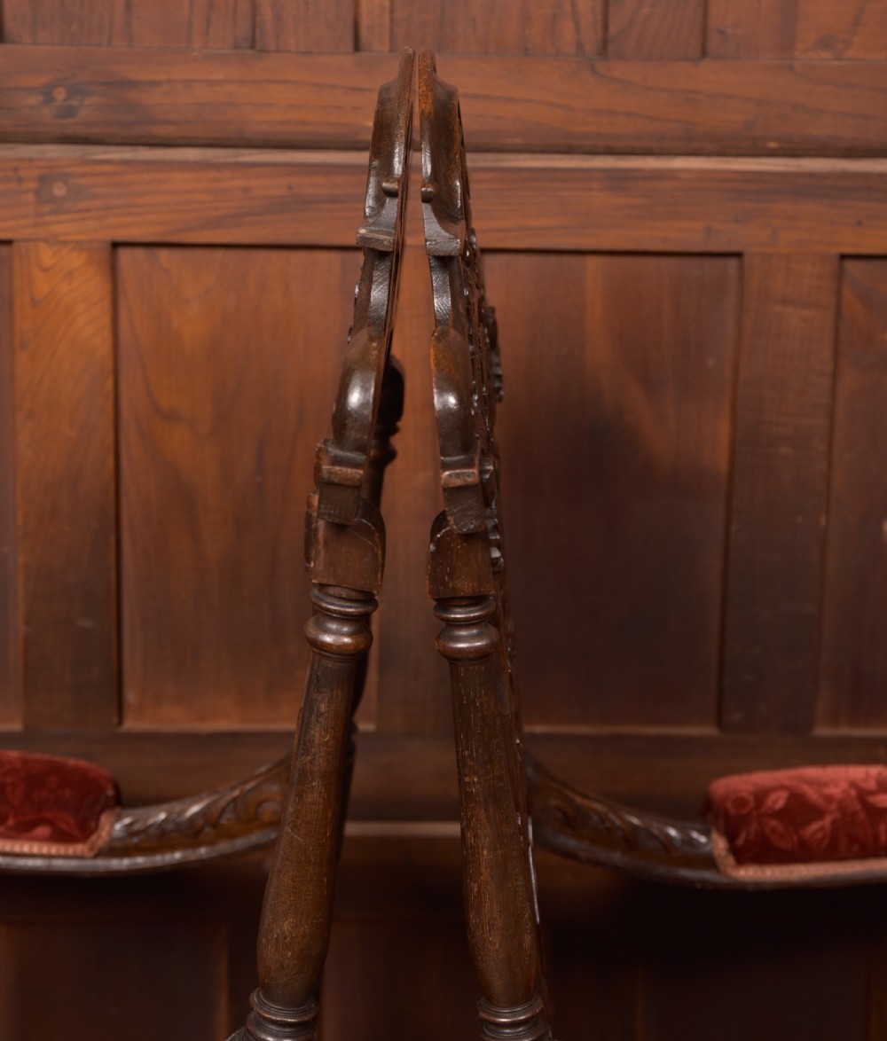 Pair of Victorian Oak Arm Chairs View XVIII