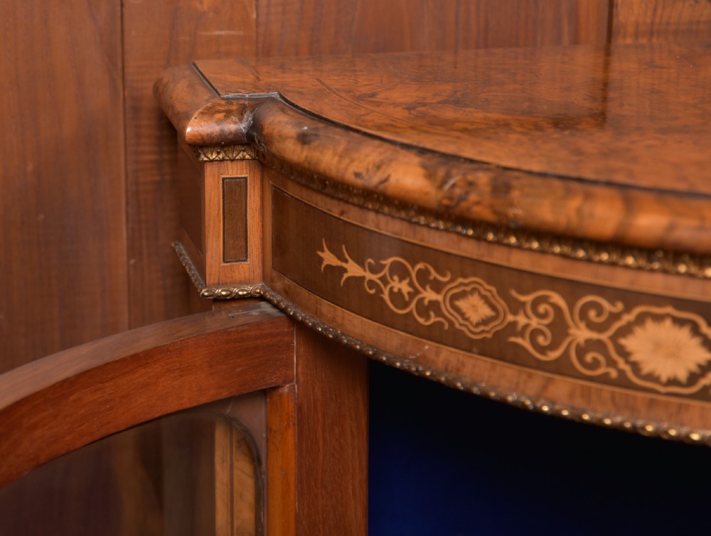 Victorian Walnut Credenza / Display Cabinet View VII