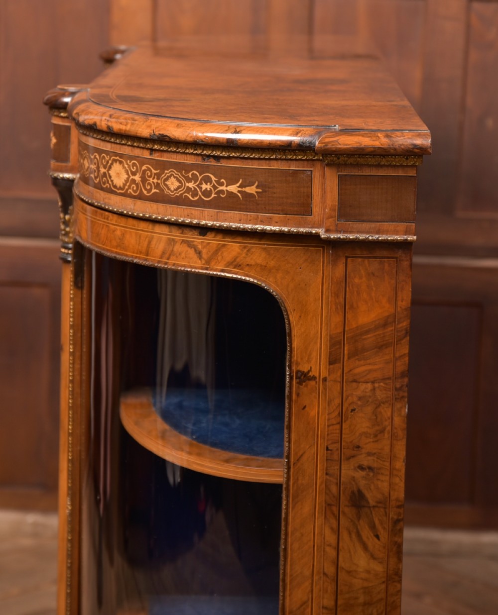Victorian Walnut Credenza / Display Cabinet View XVI