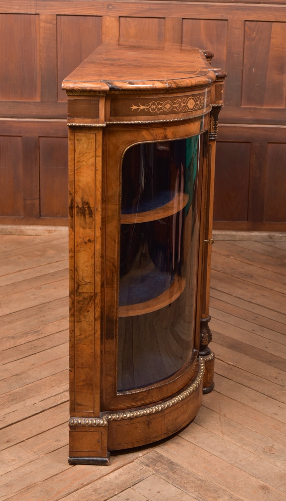 Victorian Walnut Credenza / Display Cabinet View XVIII