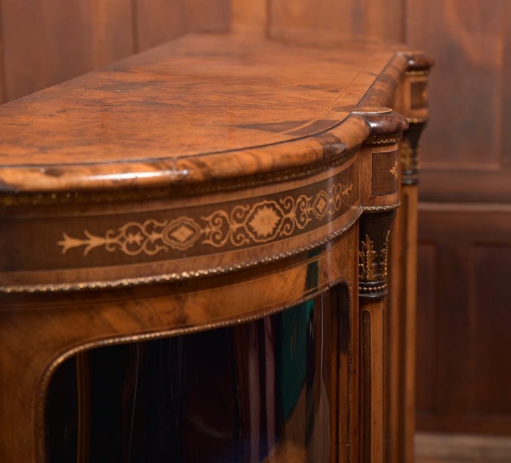 Victorian Walnut Credenza / Display Cabinet View XIX