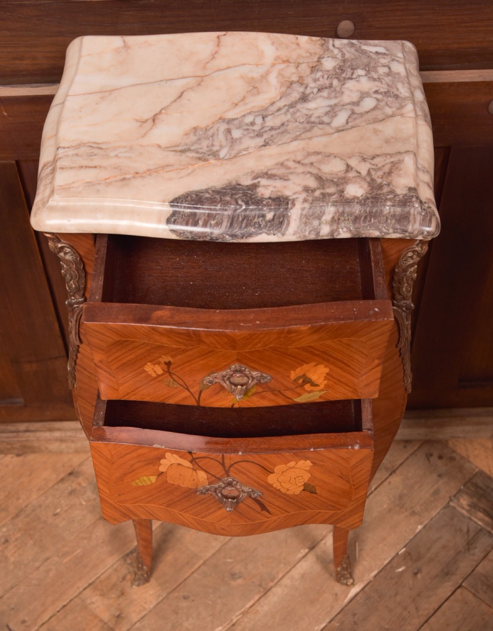 Pair of Marble Top Bedside Cabinets View VIII