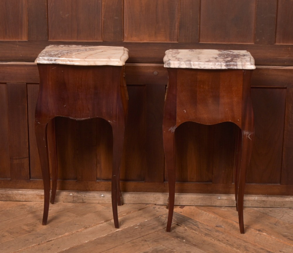 Pair of Marble Top Bedside Cabinets View XI