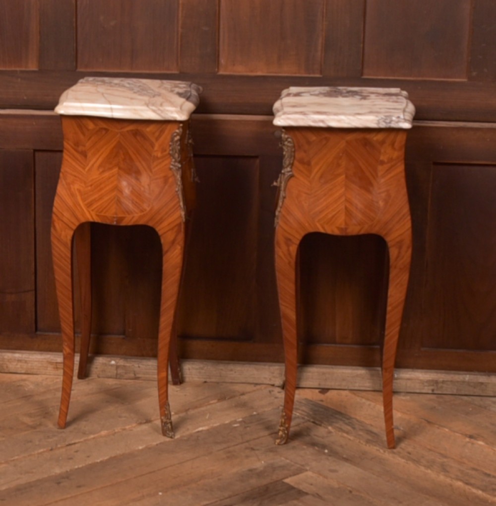 Pair of Marble Top Bedside Cabinets View XIII