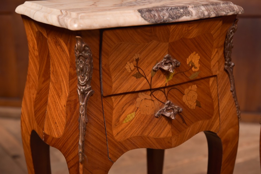Pair of Marble Top Bedside Cabinets View XIV