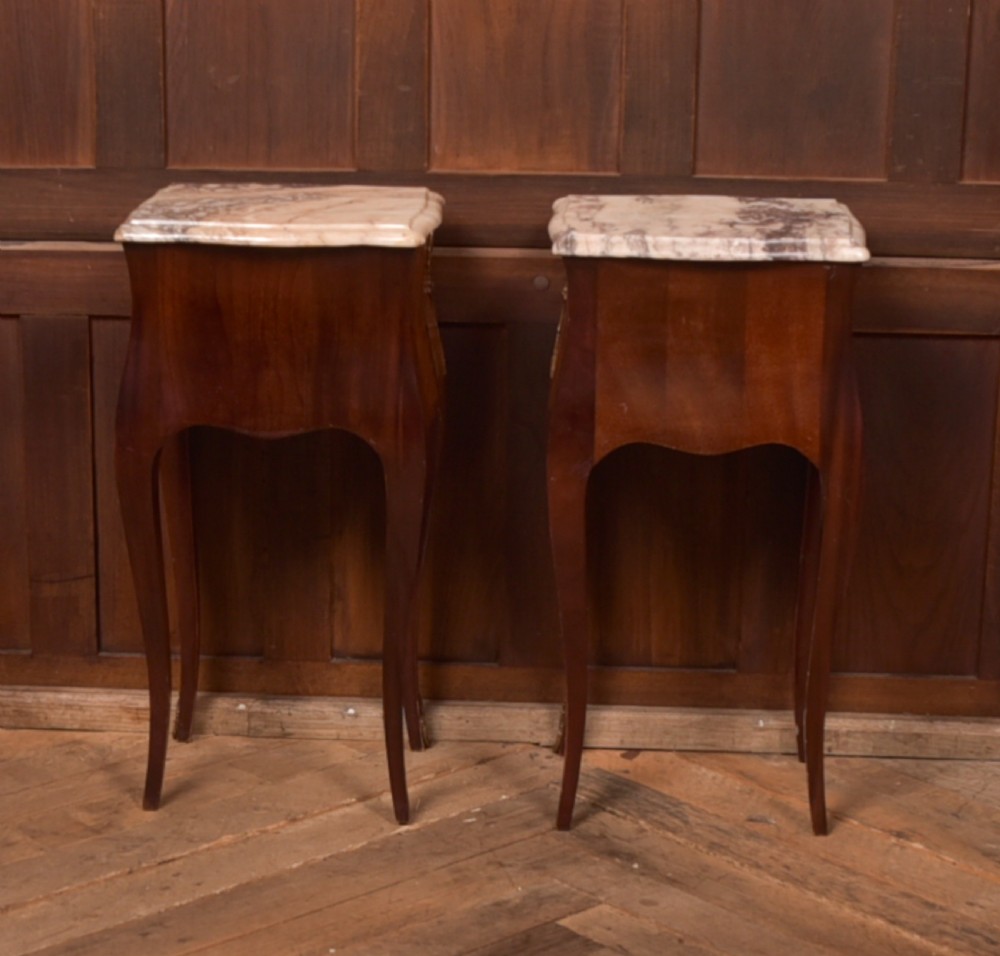 Pair of Marble Top Bedside Cabinets View XV