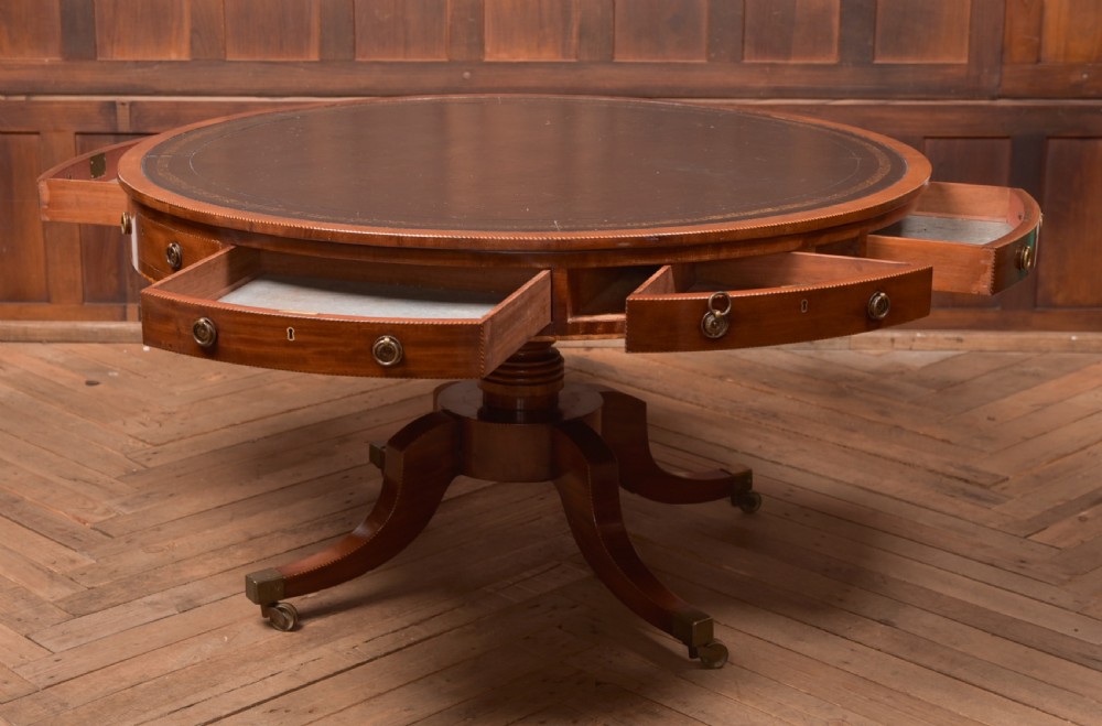 Georgian Mahogany Drum Table View V
