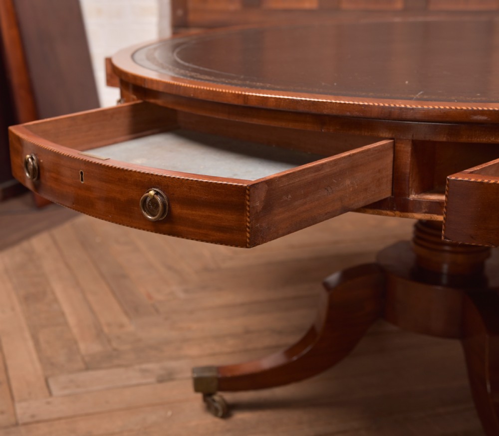 Georgian Mahogany Drum Table View VI