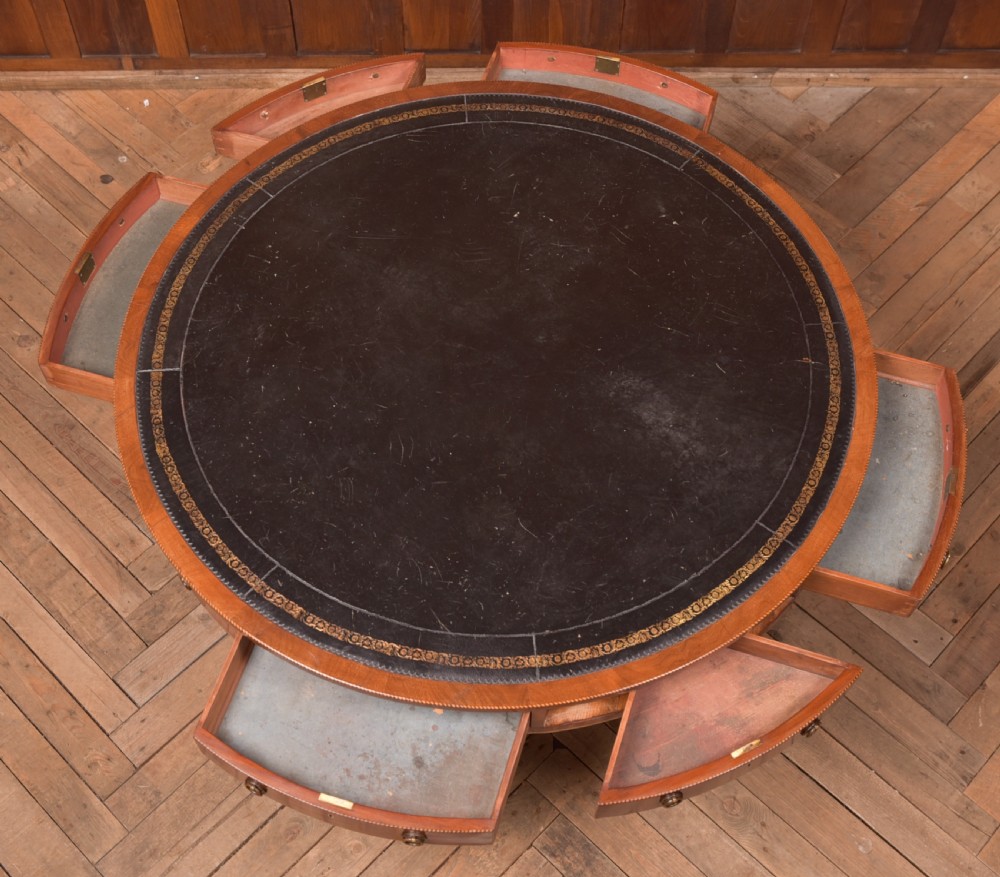 Georgian Mahogany Drum Table View VIII
