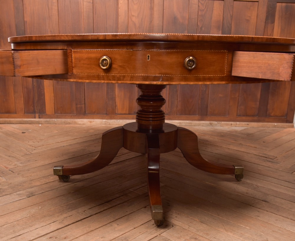 Georgian Mahogany Drum Table View X