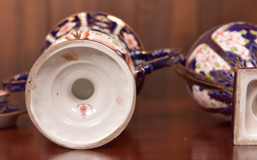 Set of 3  Royal Crown Derby Imari Vases View IV