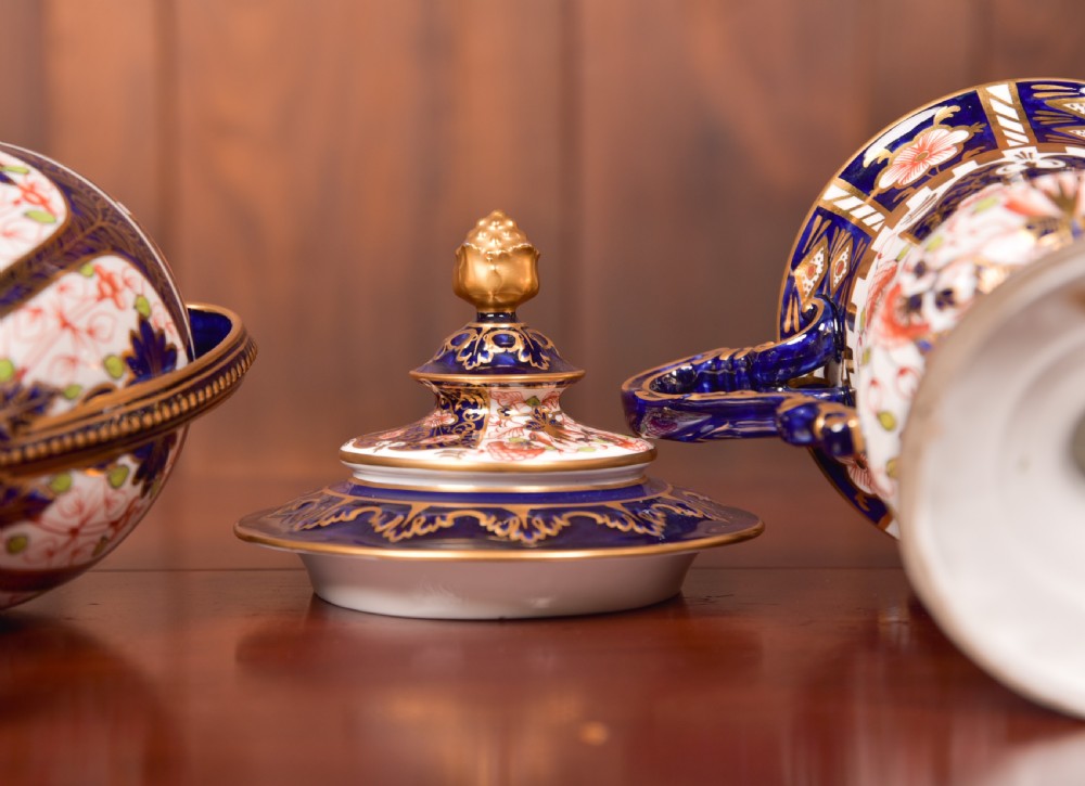 Set of 3  Royal Crown Derby Imari Vases View XII