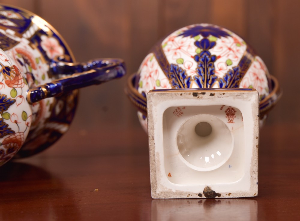 Set of 3  Royal Crown Derby Imari Vases View XIII