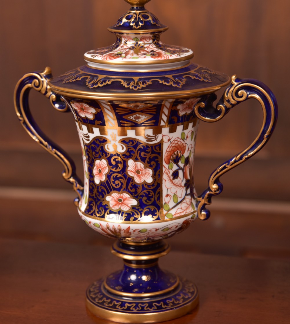 Set of 3  Royal Crown Derby Imari Vases View XIV