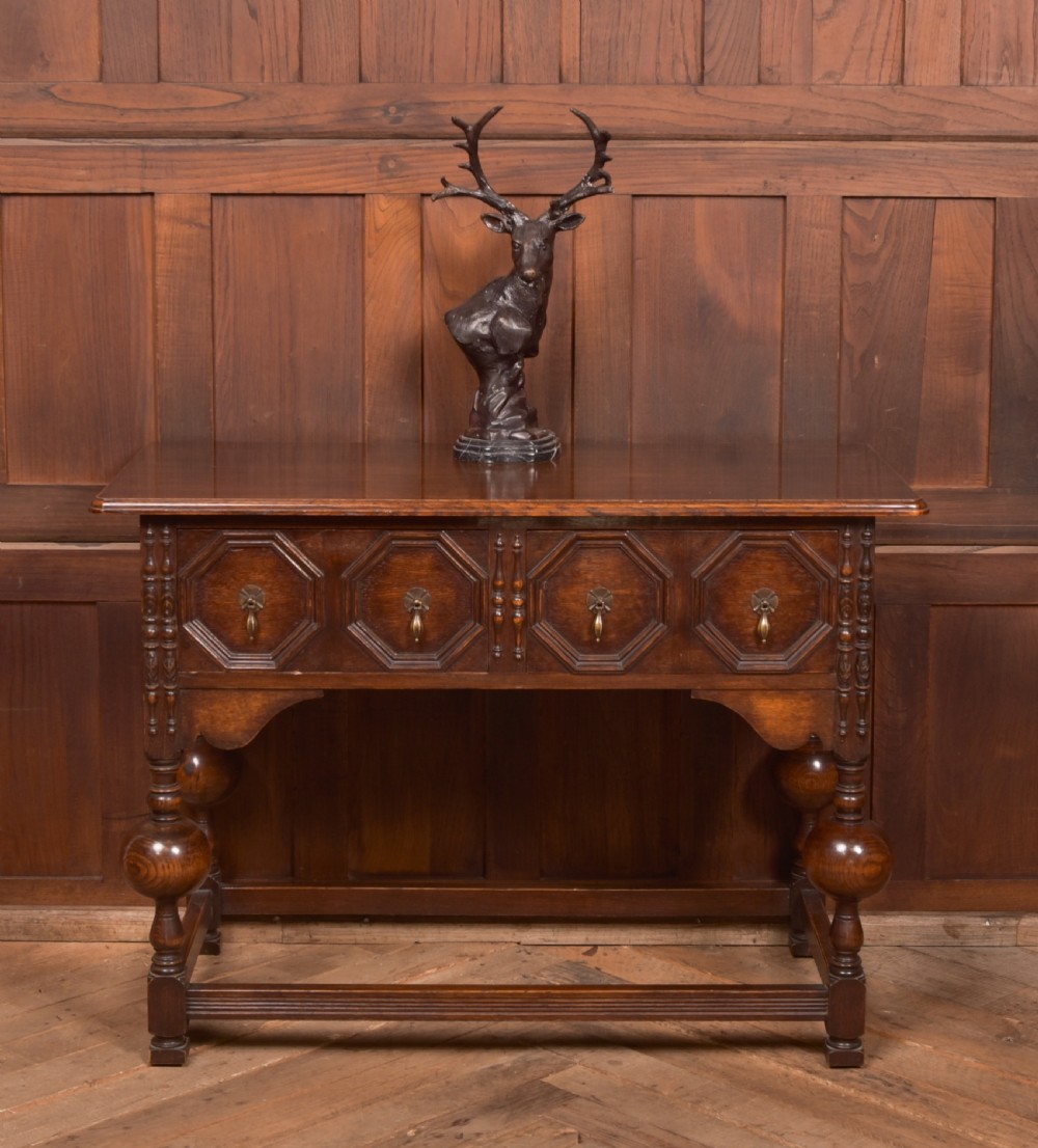 Edwardian Oak Jacobean Side Table