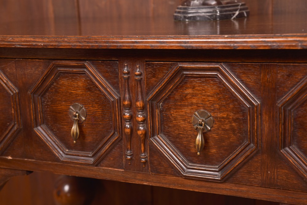 Edwardian Oak Jacobean Side Table View III