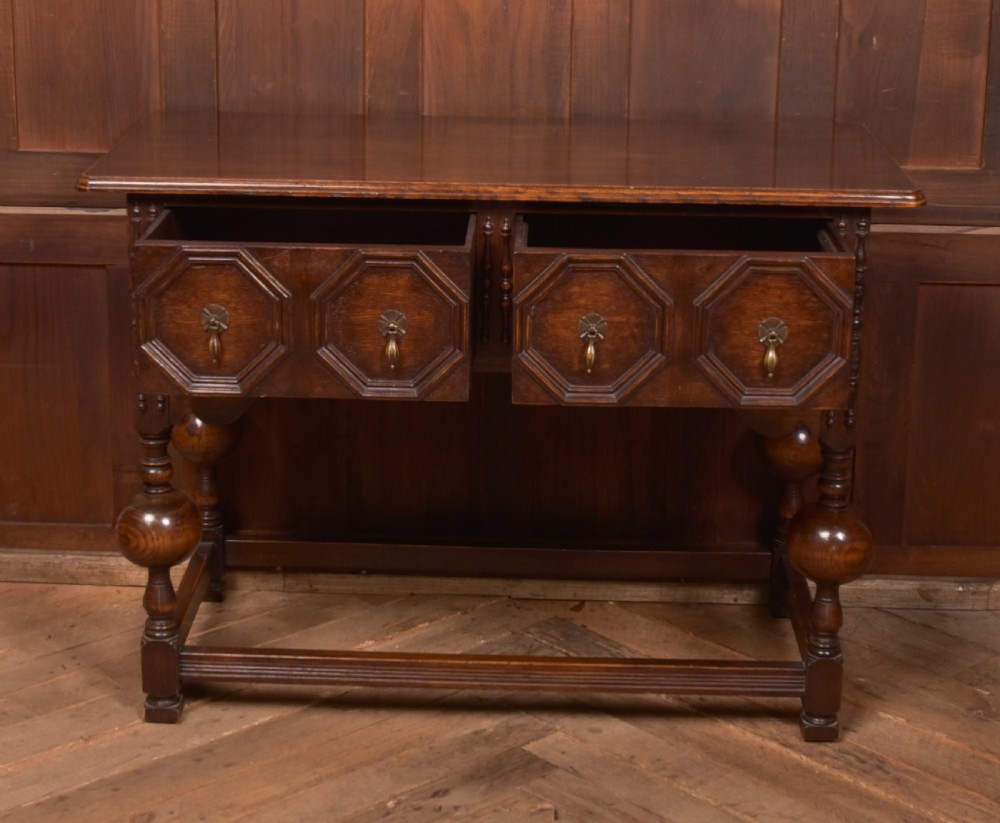 Edwardian Oak Jacobean Side Table View VIII