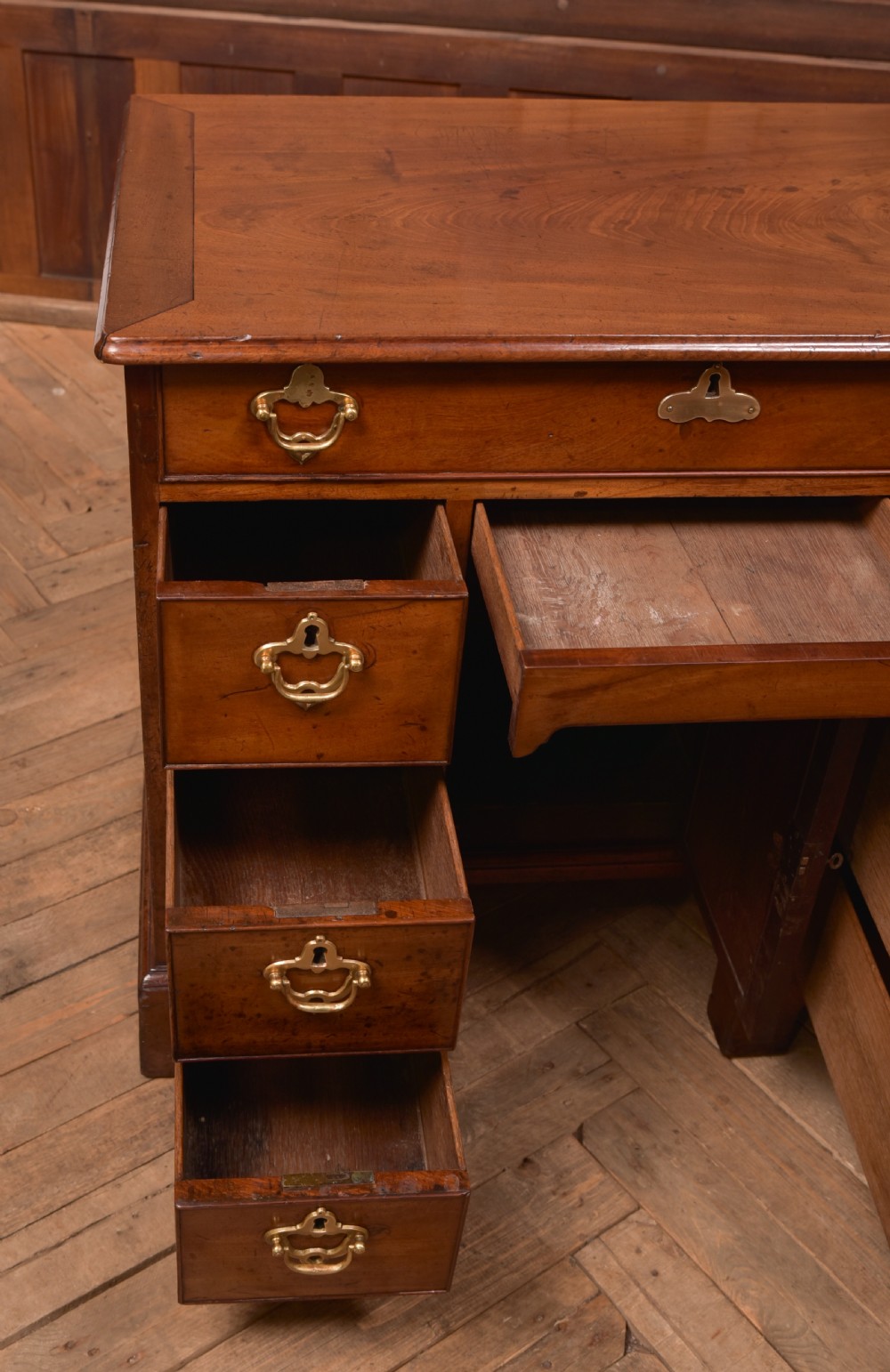 Georgian Mahogany Knee Hole Desk View V