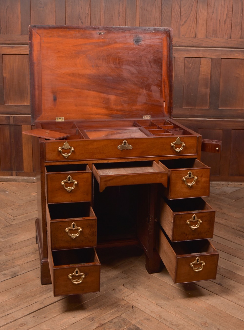 Georgian Mahogany Knee Hole Desk View XI