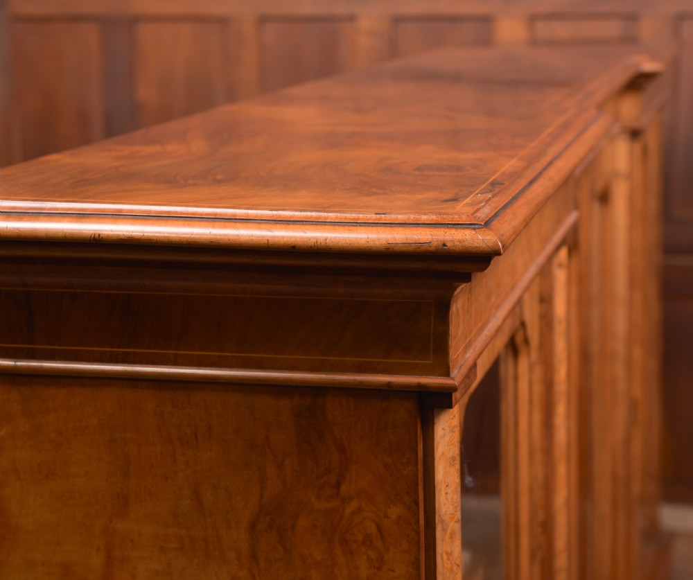 Victorian Walnut Breakfront Bookcase View XII