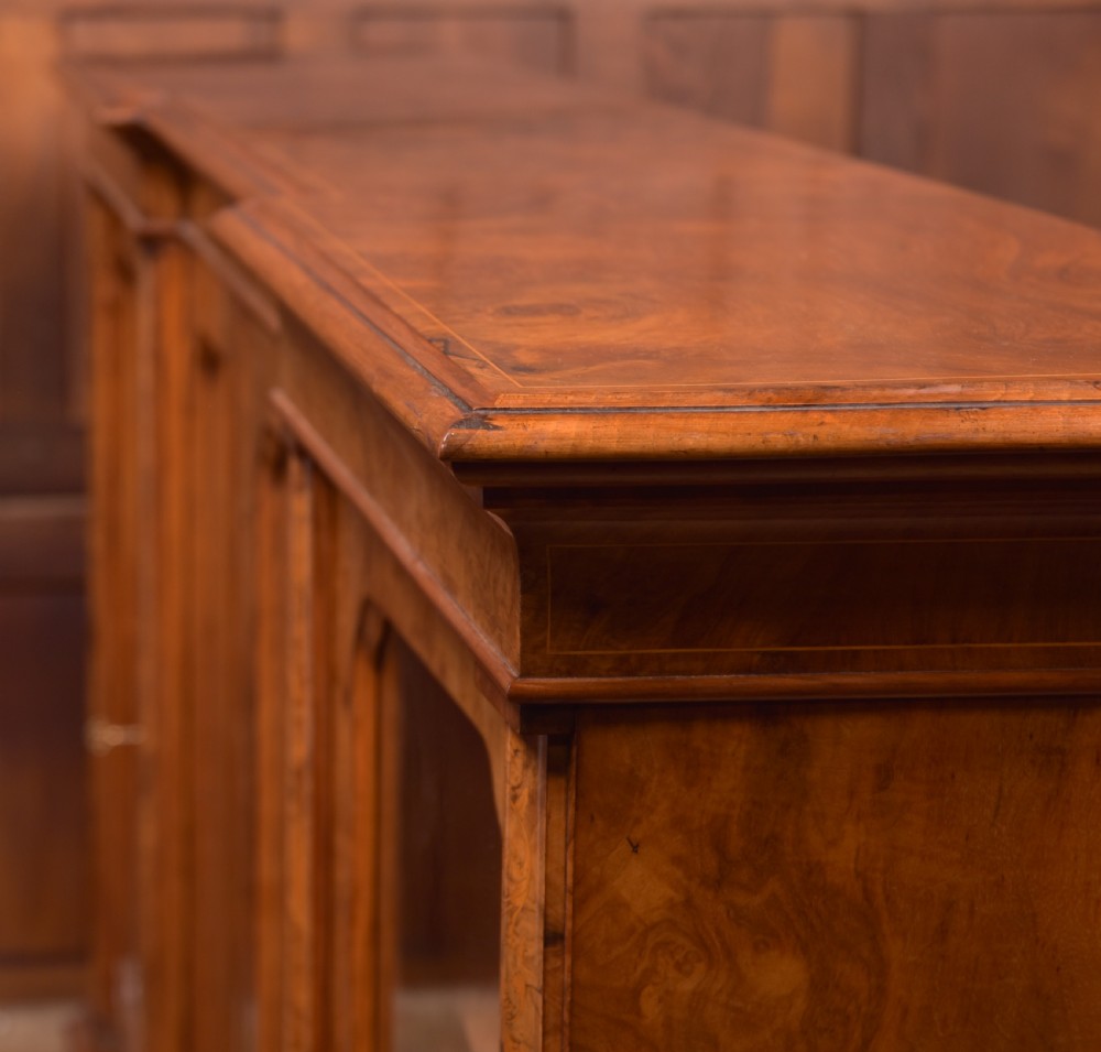 Victorian Walnut Breakfront Bookcase View XV