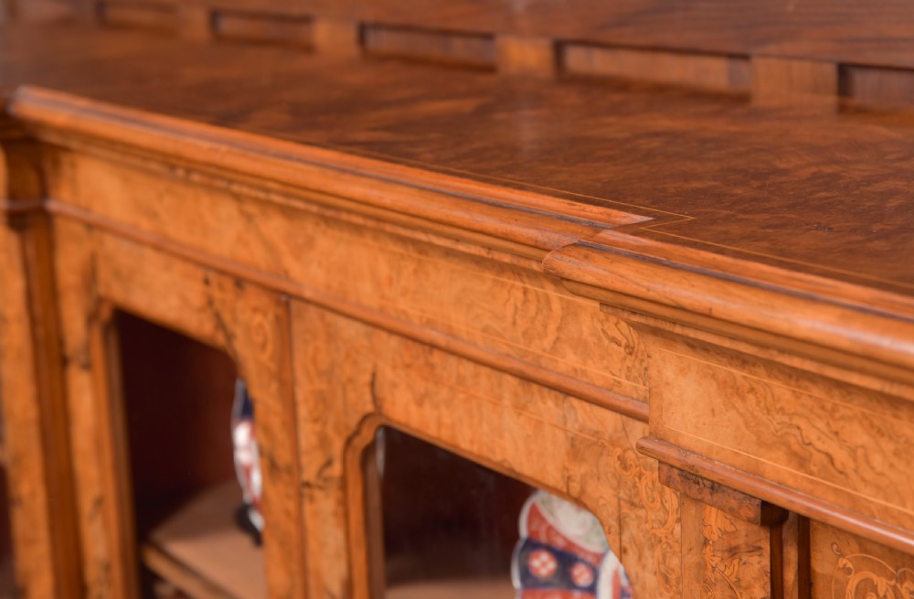 Victorian Walnut Breakfront Bookcase View XVI