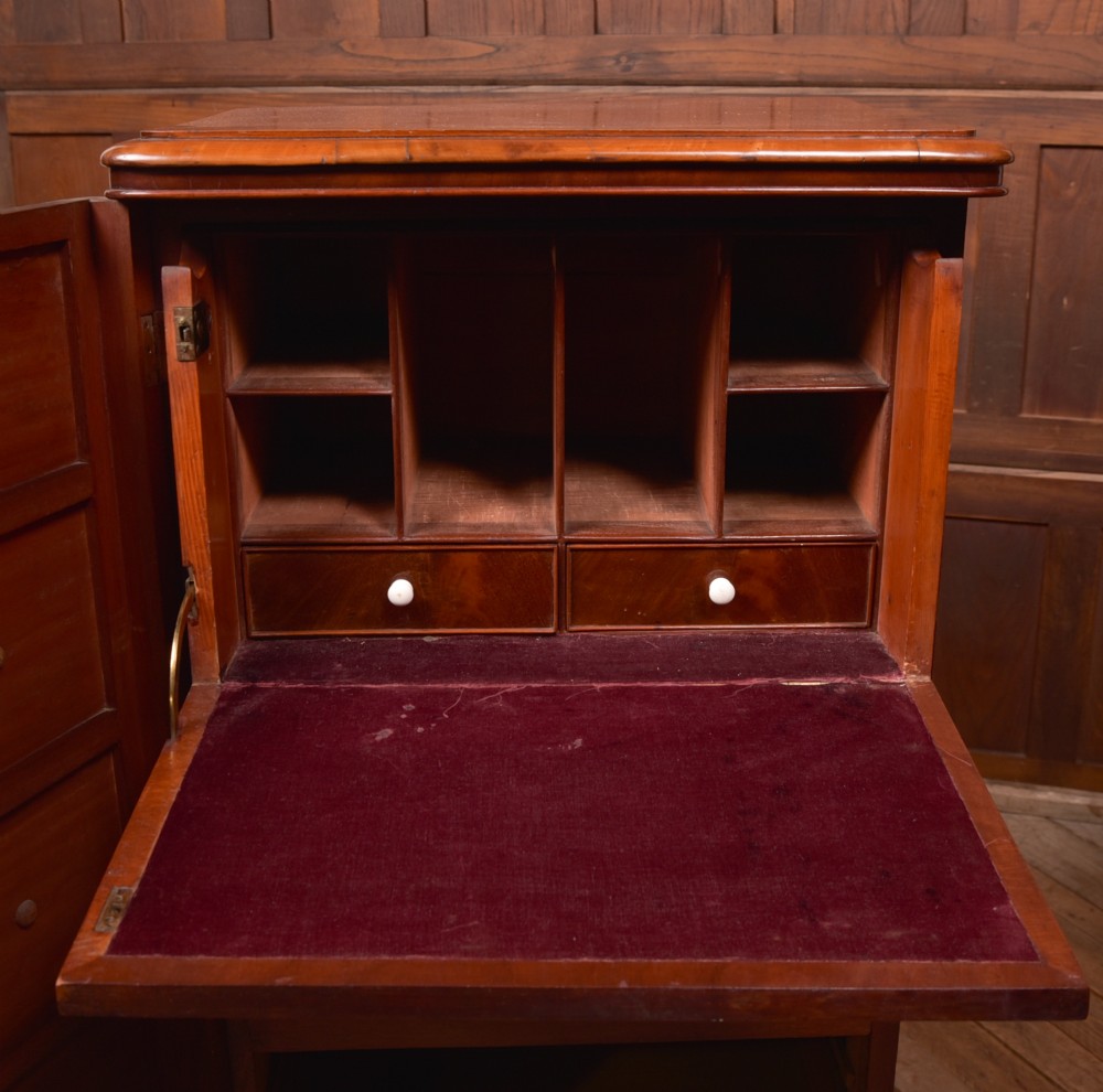 Victorian Mahogany Secretaire Wellington Chest View IX