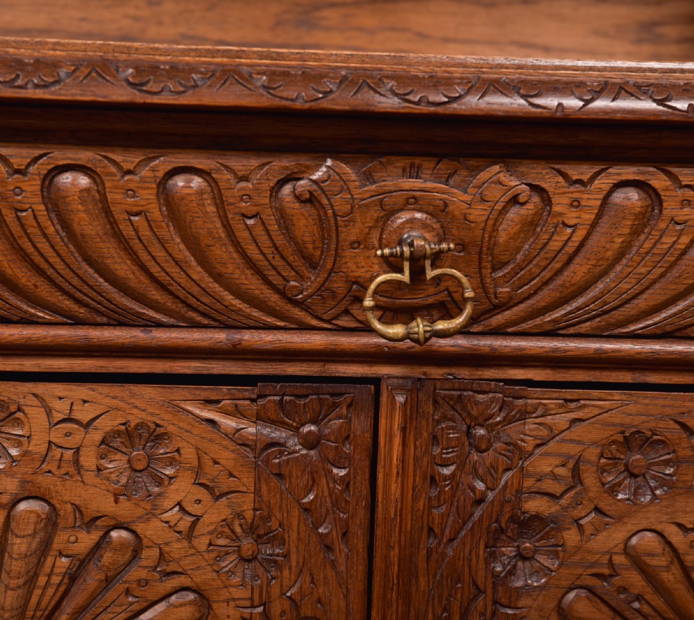 Continental Carved Oak Bookcase View XXIV