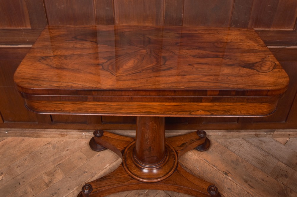 Victorian Rosewood Card / Games Table View XVII