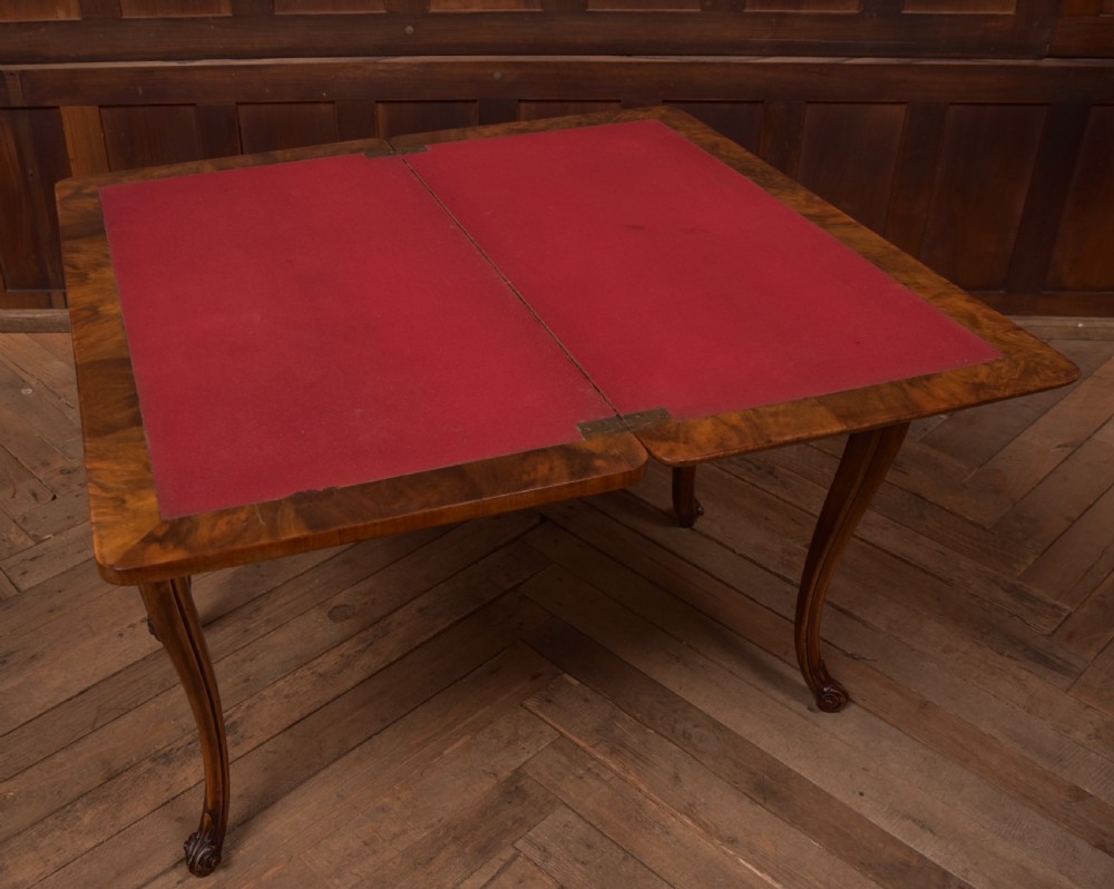 Victorian Walnut Card/ Games table View XII