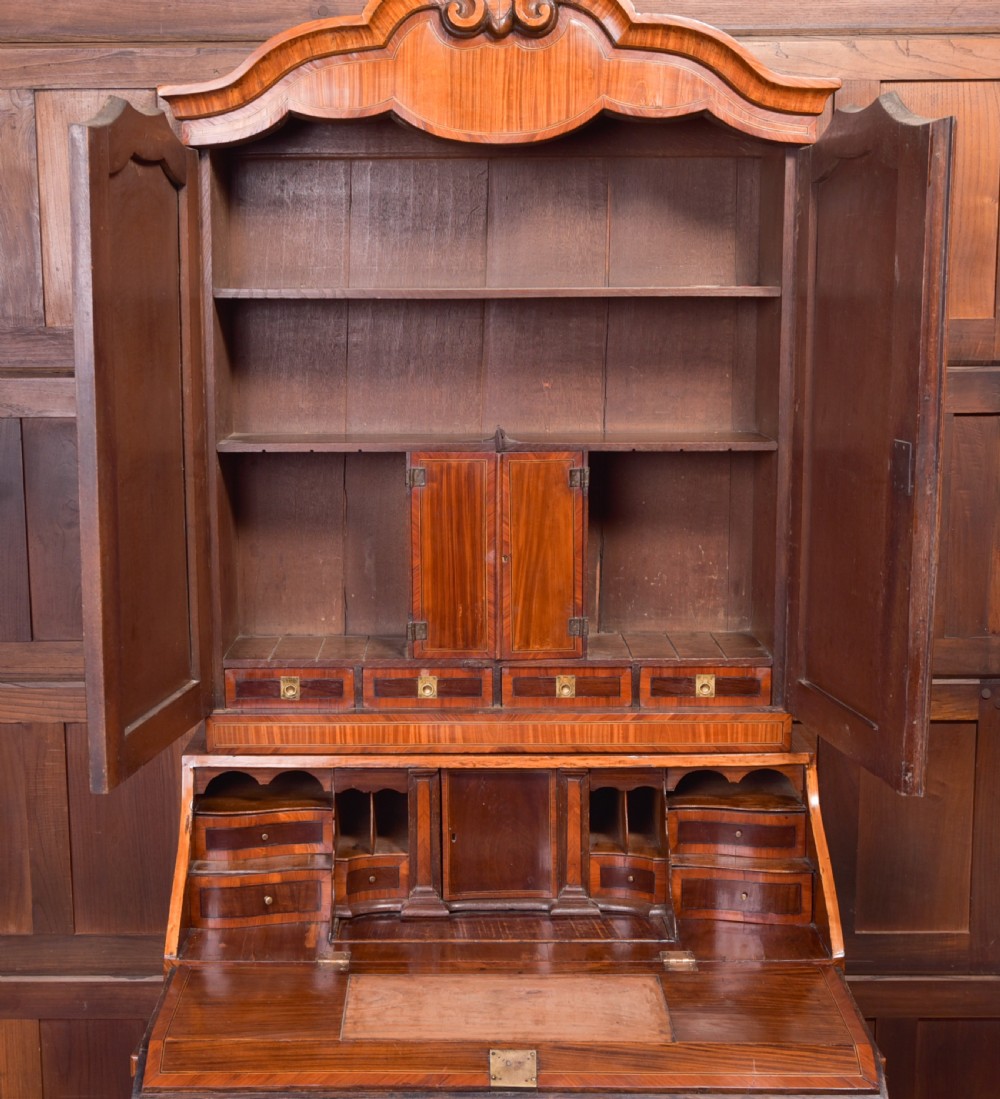 18th Century Dutch Bombe Bureau Bookcase View V