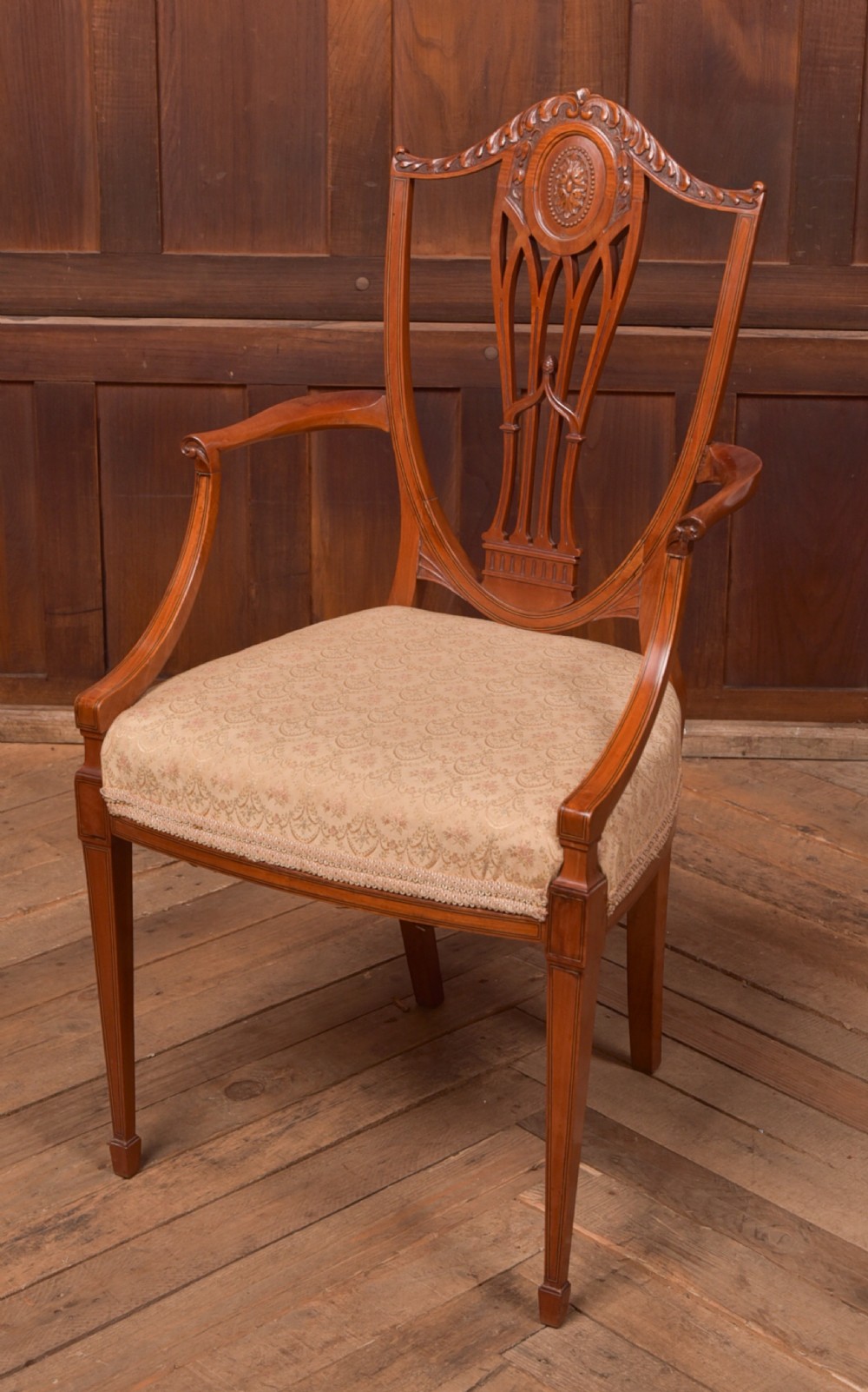 Hepplewhite Style Satinwood Armchair