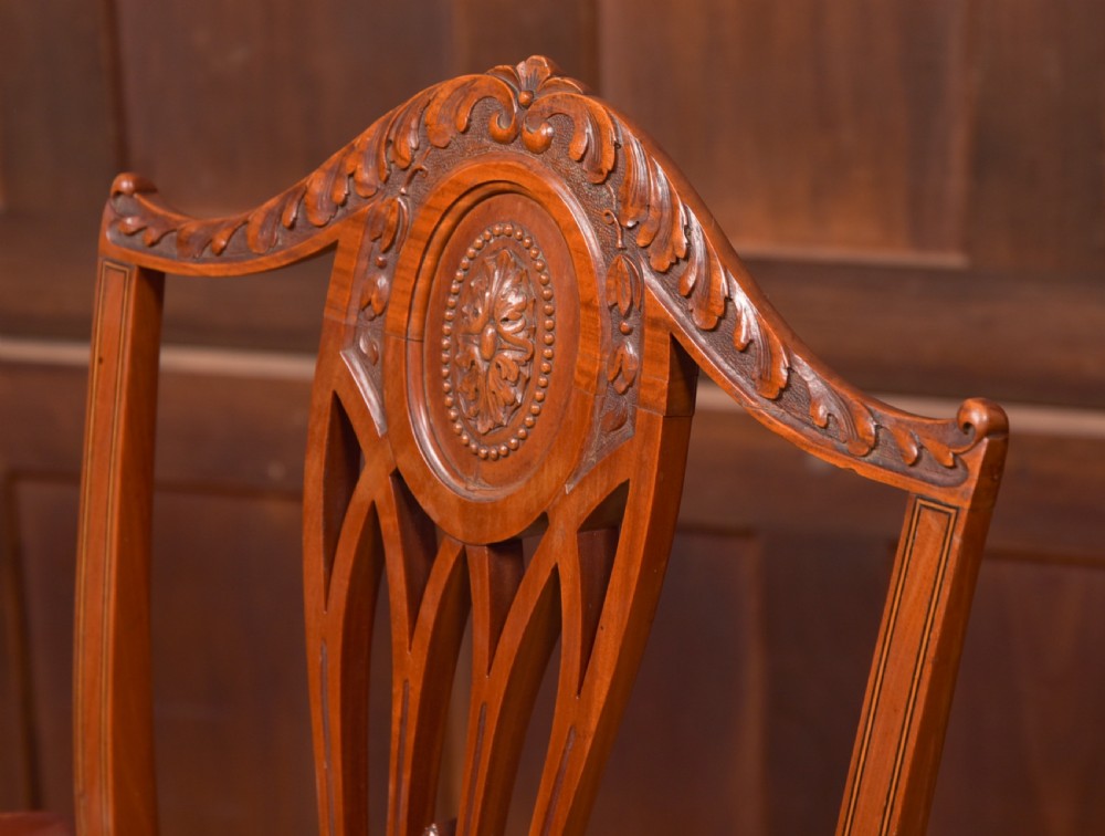 Hepplewhite Style Satinwood Armchair View II