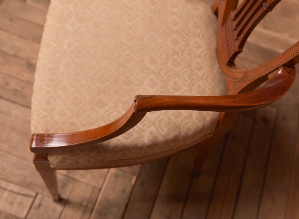 Hepplewhite Style Satinwood Armchair View III