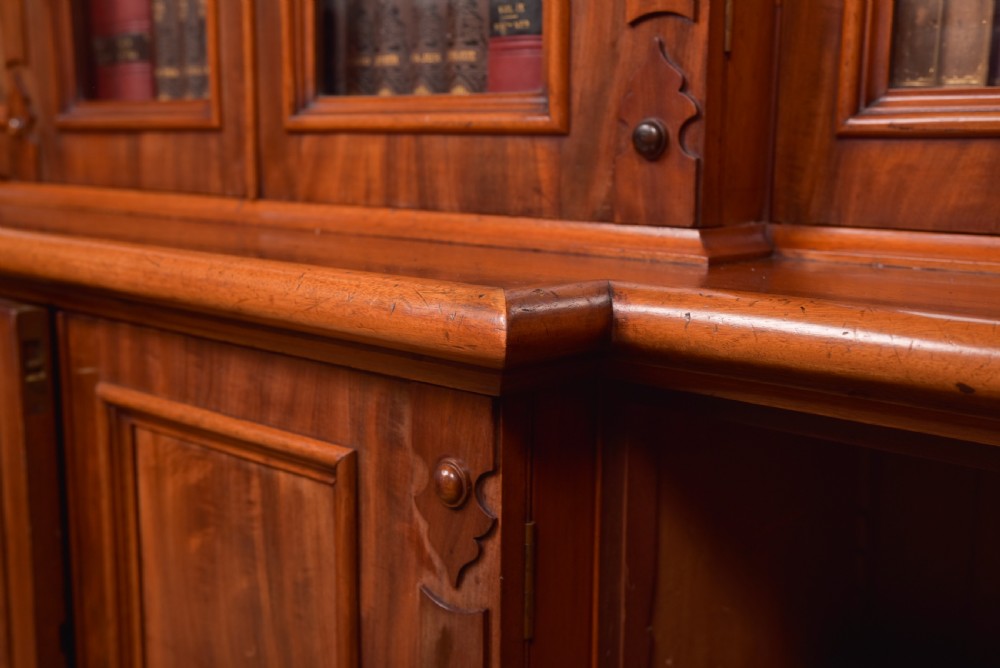 Victorian Mahogany Breakfront Bookcase View VI