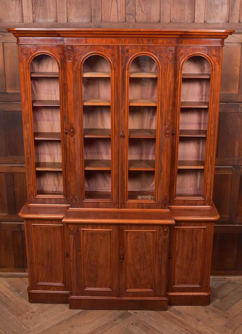 Victorian Mahogany Breakfront Bookcase View X