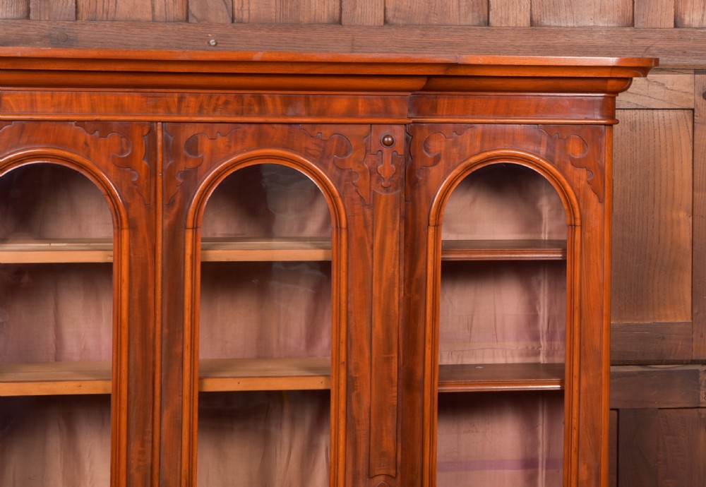 Victorian Mahogany Breakfront Bookcase View XIV
