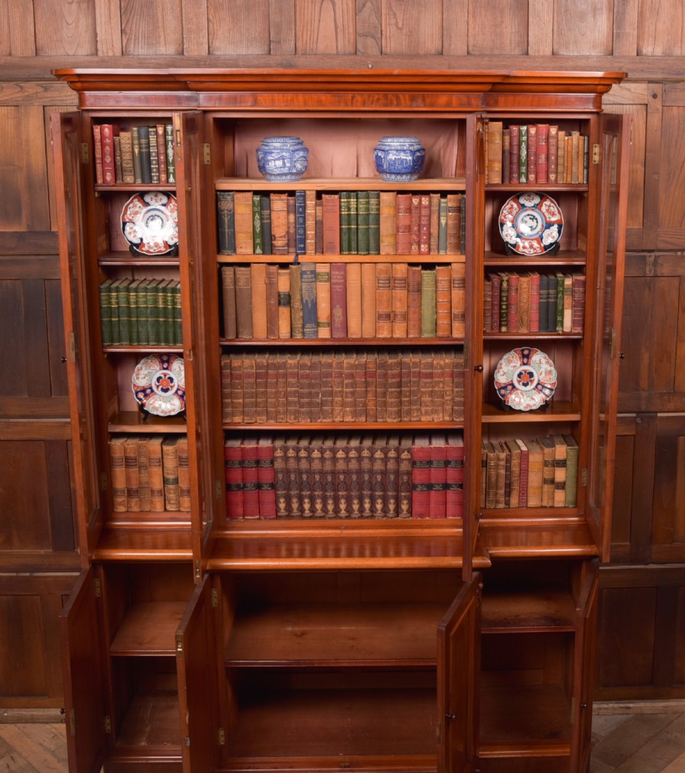 Victorian Mahogany Breakfront Bookcase View XV