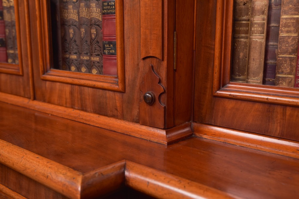 Victorian Mahogany Breakfront Bookcase View XVI
