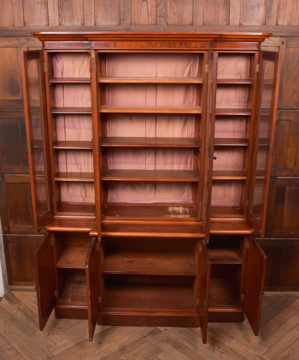 Victorian Mahogany Breakfront Bookcase View XXVII