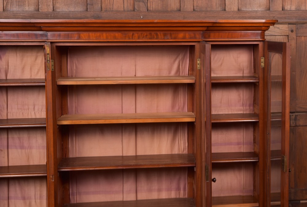 Victorian Mahogany Breakfront Bookcase View XXVIII