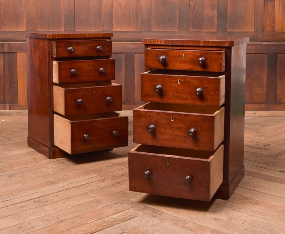 Victorian Mahogany Bedside Drawers View IV