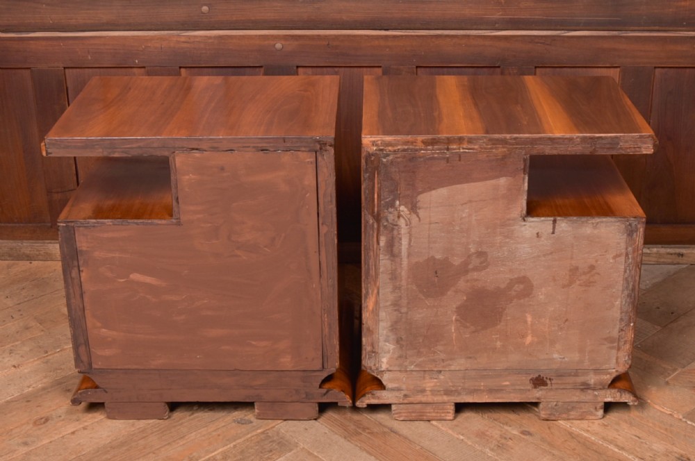 Art Deco Walnut Bedside Cabinets View IV