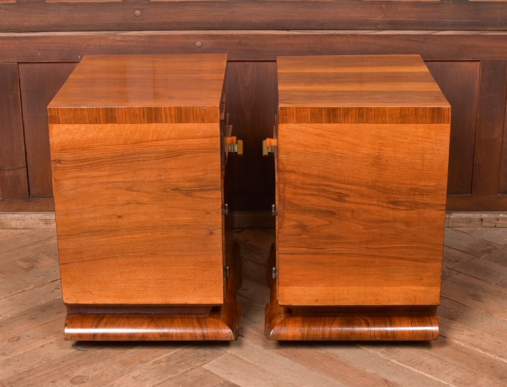 Art Deco Walnut Bedside Cabinets View X
