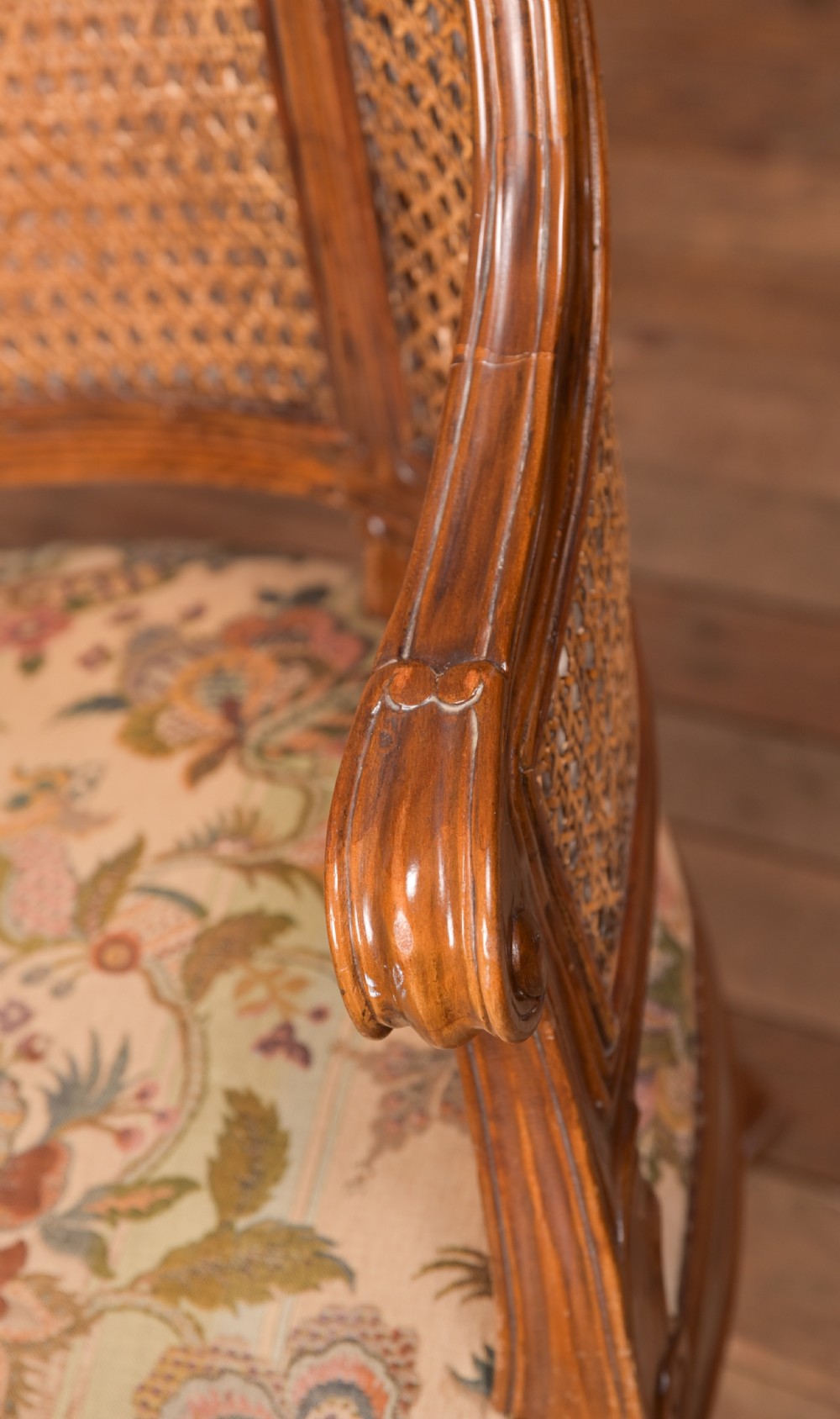 Victorian Walnut Bergere Armchair  View III