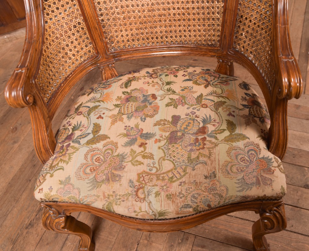 Victorian Walnut Bergere Armchair  View IV