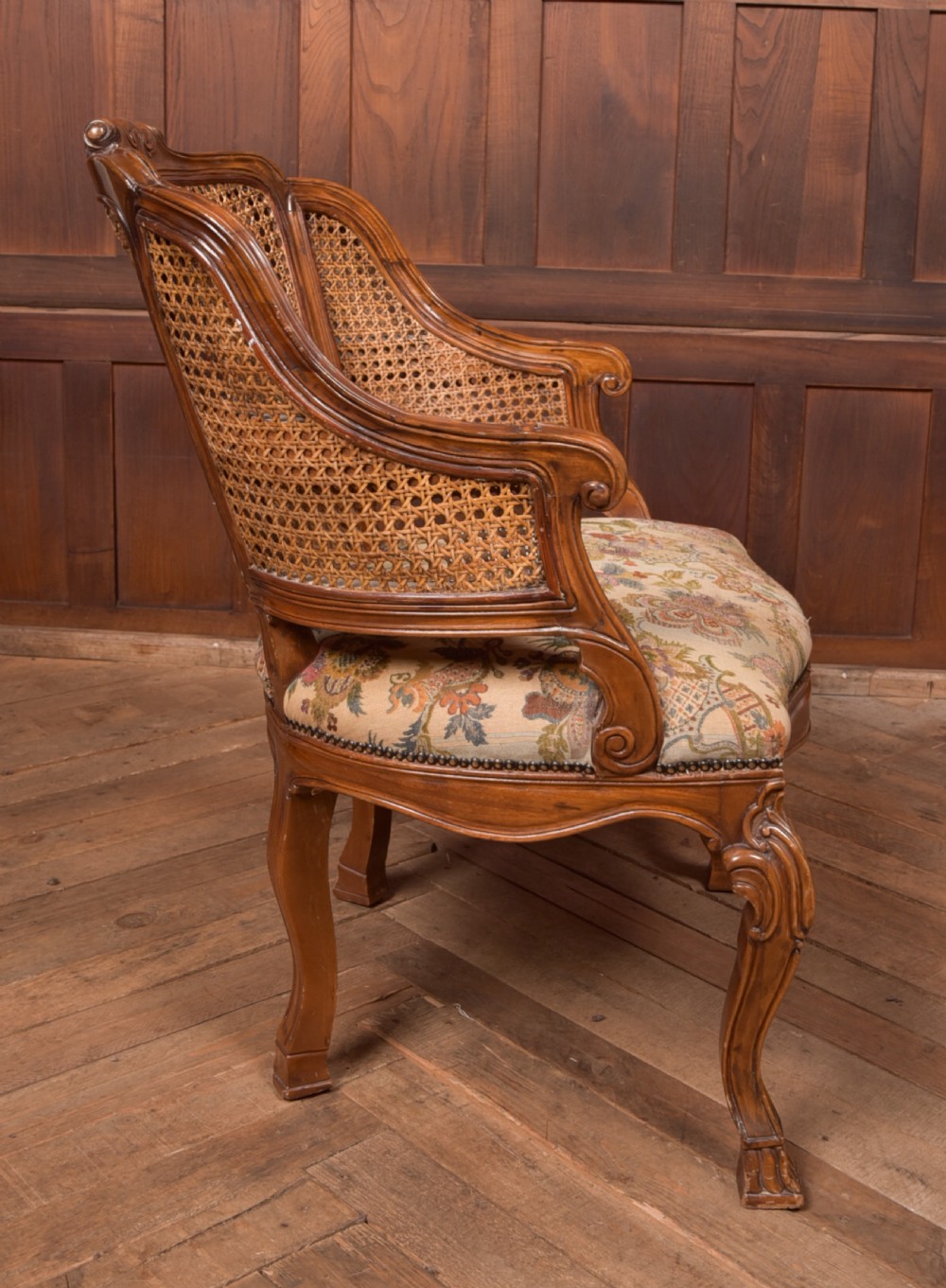 Victorian Walnut Bergere Armchair  View V